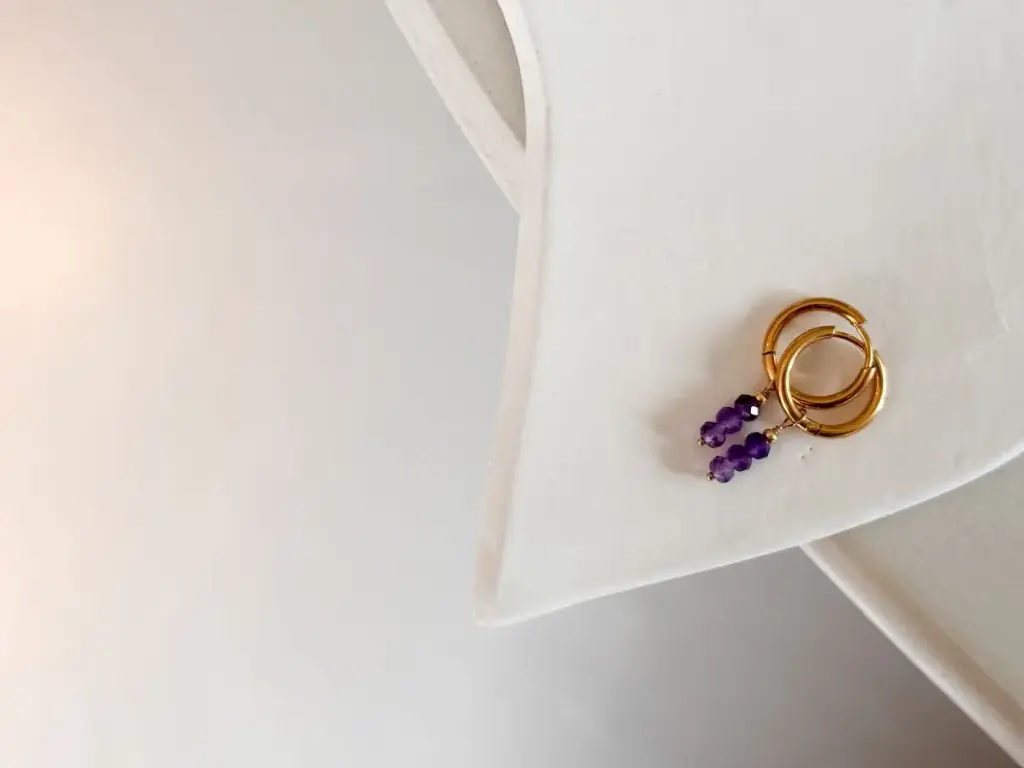 FINE oorbellen Amethyst